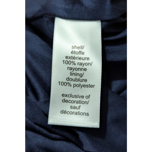 New Maurices sz 2X Blue Paisley Mini Dress lined elastic waist women 0392 - Picture 6 of 6